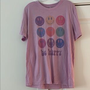 Kids Pink Smiley Face T-Shirt